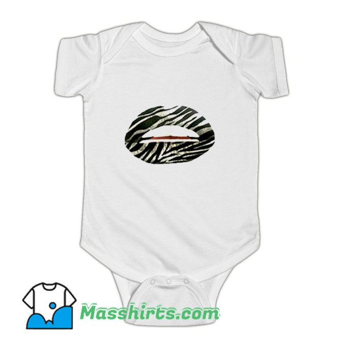 Vintage Zebra Lips Baby Onesie