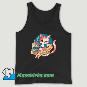 Wisdom Is Power Books and Cat Tank Top