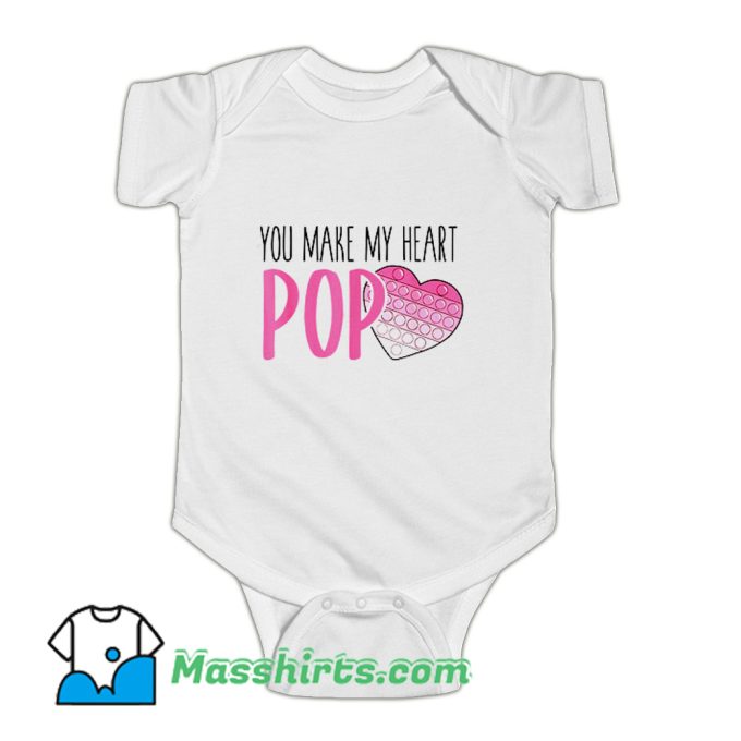 You Make My Heart Pop Valentine Day Baby Onesie