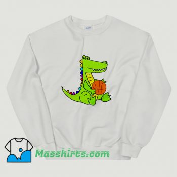 Alligator Playing Basketball Sweatshirt