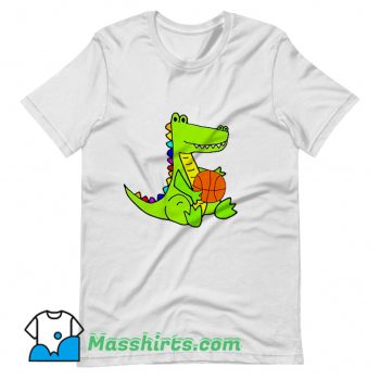 Alligator Playing Basketball T Shirt Design