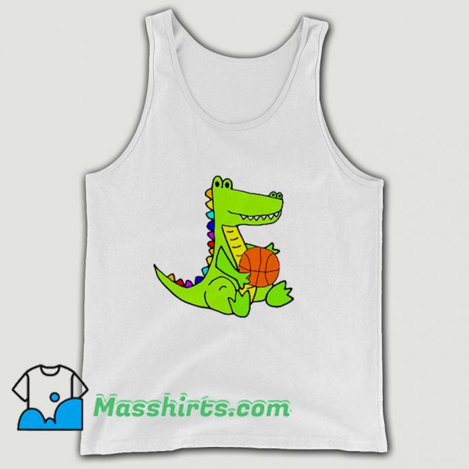 Alligator Playing Basketball Tank Top