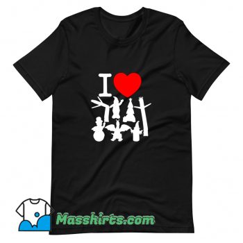 Cheap I Love Inflatables Red Heart T Shirt Design