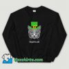 Cheap Leprechaun Cat St Patricks Day Sweatshirt