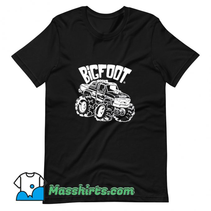 Cute Cartoon Bigfoot T Shirt Design