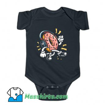 Donuts Walking Music Baby Onesie