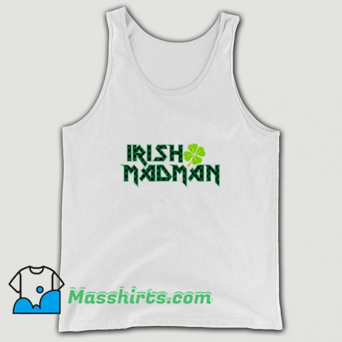 Irish Madman Plaid Heavy Metal Parody Tank Top