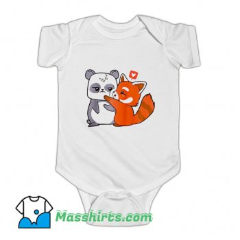 Love Giant Panda Bamboo Bear Baby Onesie