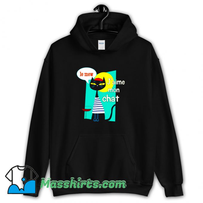 New French Cat Hoodie Streetwear