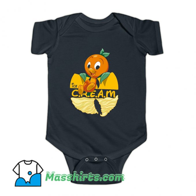 Orange Ice C.R.E.A.M. Retro 90s Baby Onesie