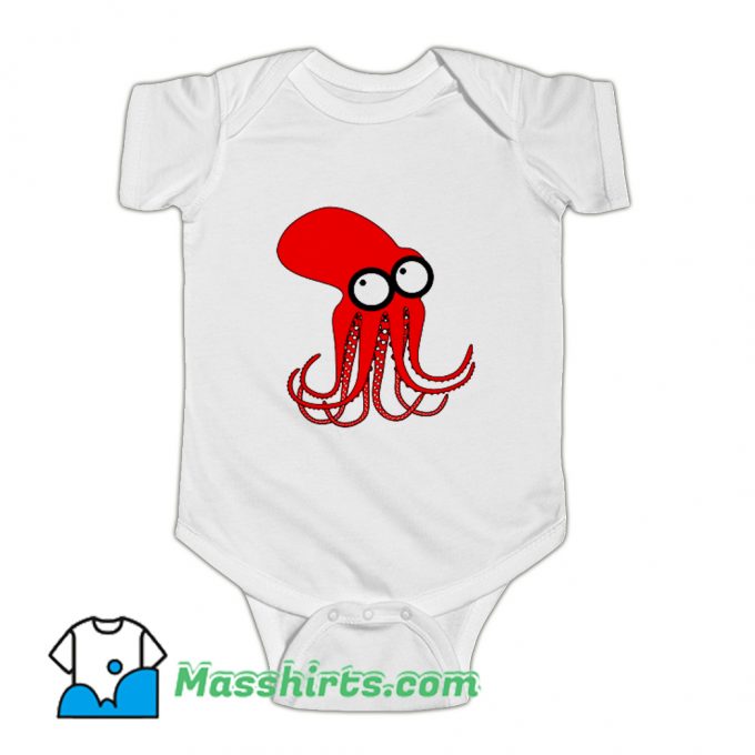 Red Pacific Giant Octopus Baby Onesie On Sale