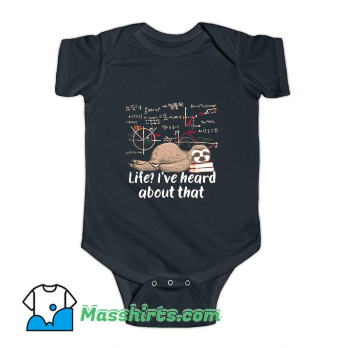 Sloth Mathematician Math Lovers Baby Onesie