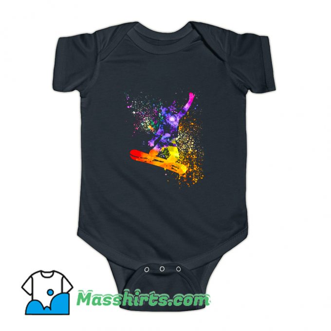 Snowboarding Young Snowboarder Baby Onesie