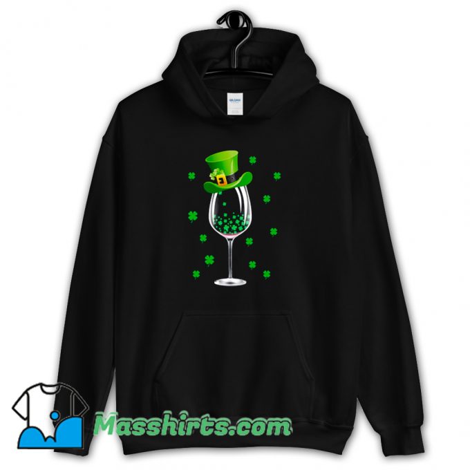 St Patricks Day Wine Irish Shamrock Hoodie Streetwear