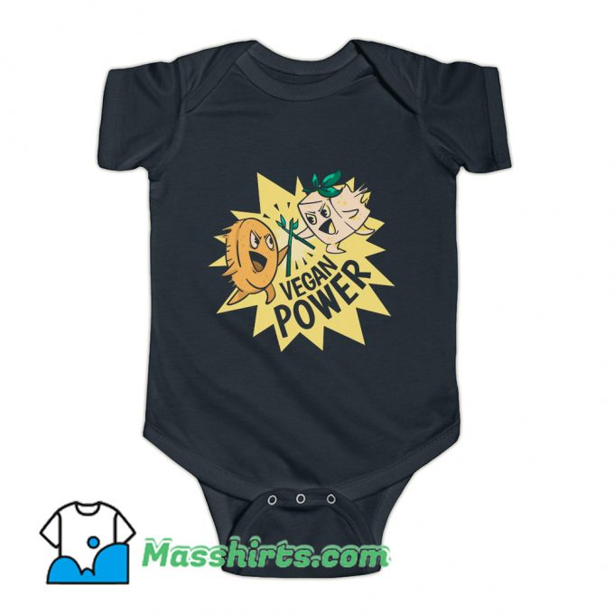 Vegan Power Animal Lover Baby Onesie