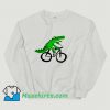 Alligator Riding Bicycle Funny Sweatshirt