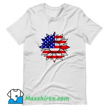 American Flag Sunflower Peace Sign T Shirt Design On Sale