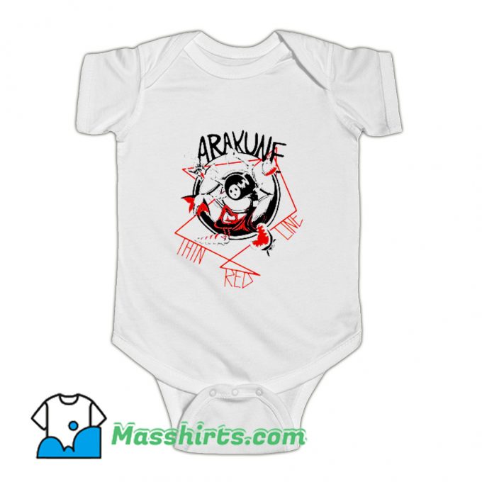 Arakune Inked Thin Red Line Baby Onesie