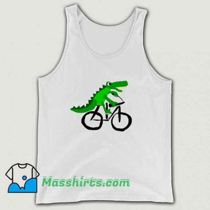 Awesome Alligator Riding Bicycle Tank Top