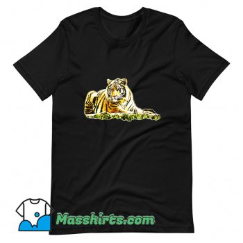 Awesome Big Cat Cartoon Filter Bengal Tiger T Shirt Design
