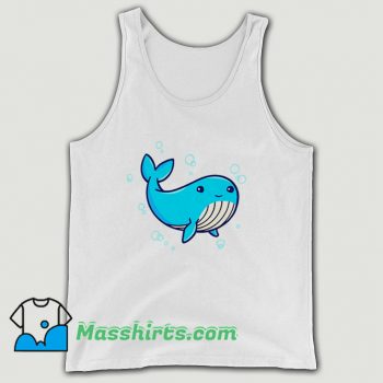 Awesome Blue Whale Cartoon Animal Tank Top