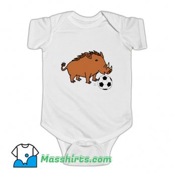 Awesome Feral Hog Playing Soccer Baby Onesie