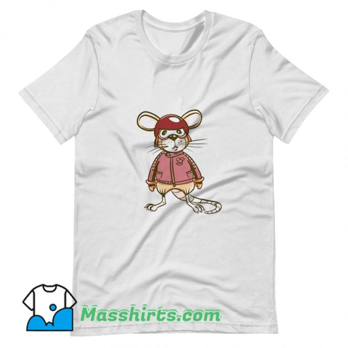 Biker Rat With Leather Jacket T Shirt Design