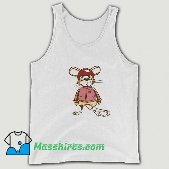 Biker Rat With Leather Jacket Tank Top