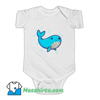 Blue Whale Cartoon Animal Baby Onesie