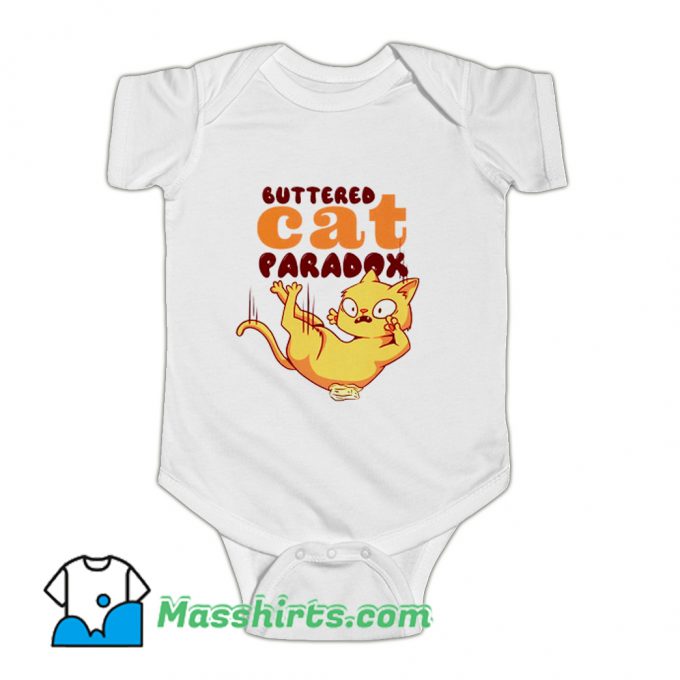 Buttered Cat Paradox Funny Baby Onesie