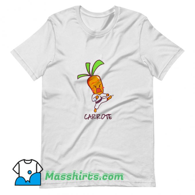 Carrot Doing Karate T Shirt Design On Sale