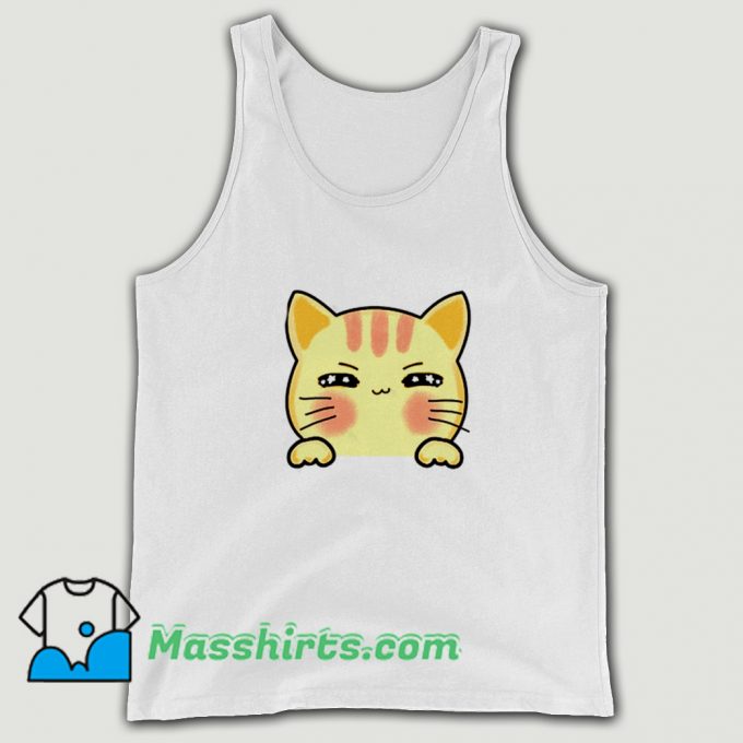 Cartoon Kitten Animal Sneaky Cat Tank Top