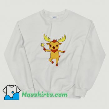 Cartoon Moose Adorable Sweatshirt