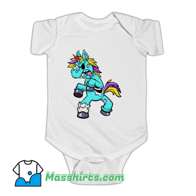 Cartoon Zombie Unicorn Dark Humor Baby Onesie