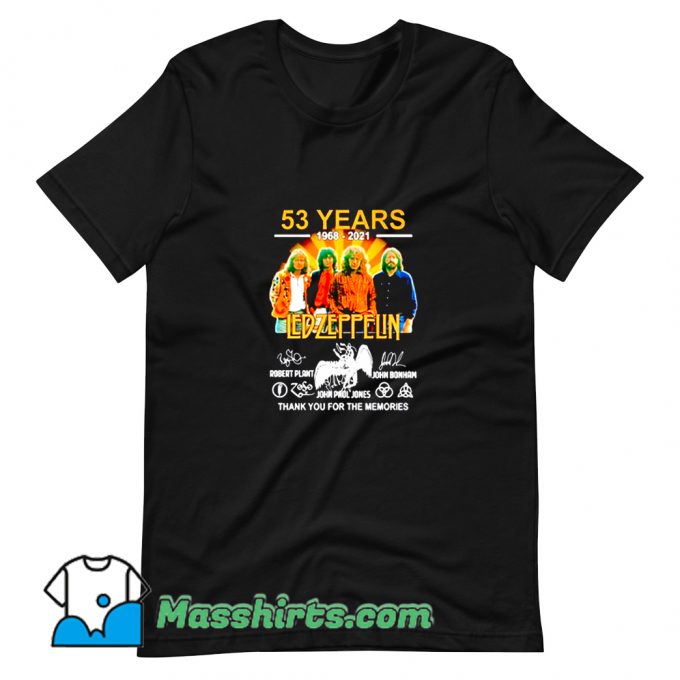 Cheap 53 Years 1968 2021 Led Zeppelin T Shirt Design