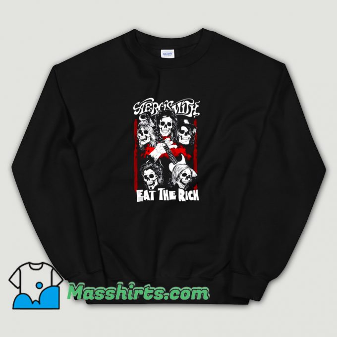 Cheap Aerosmith Eat The Rich Sweatshirt