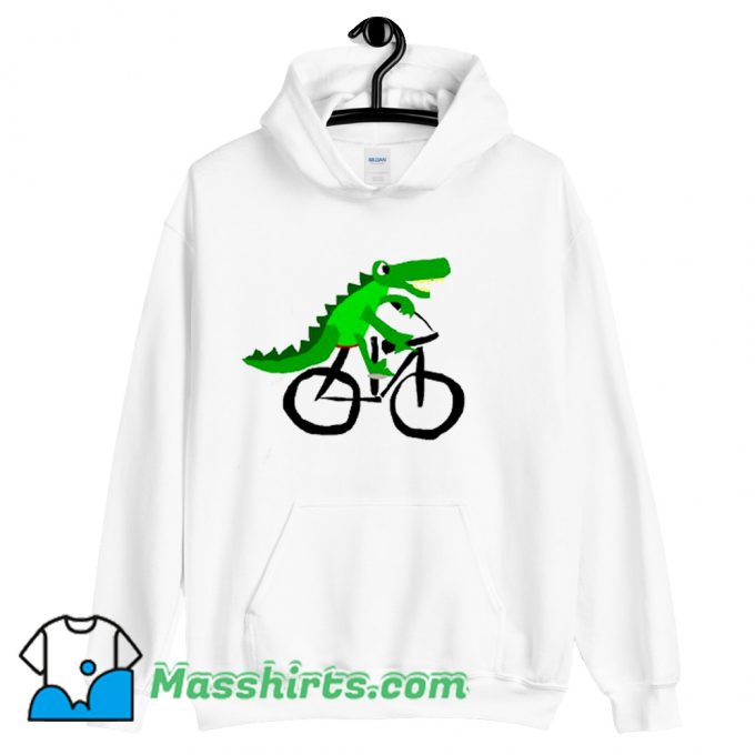 Cheap Alligator Riding Bicycle Hoodie Streetwear