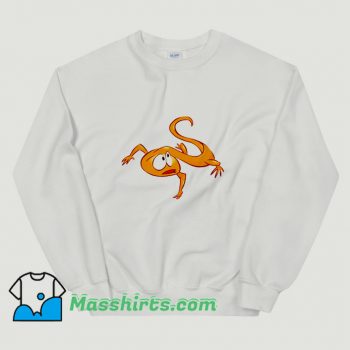 Cheap Cartoon Orange Baby Lizard Sweatshirt