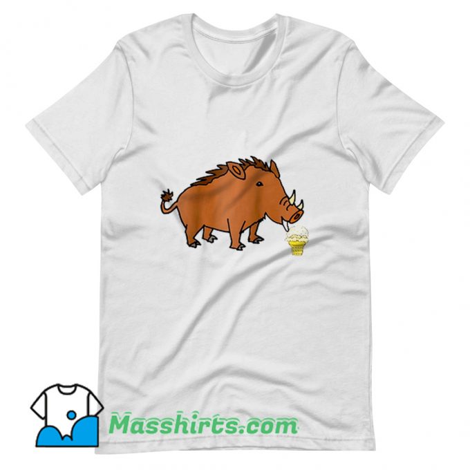 Cheap Feral Hog Eating Ice Cream T Shirt Design