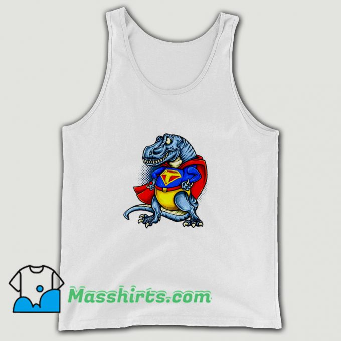 Cheap T Rex Dinosaur Superhero Tank Top