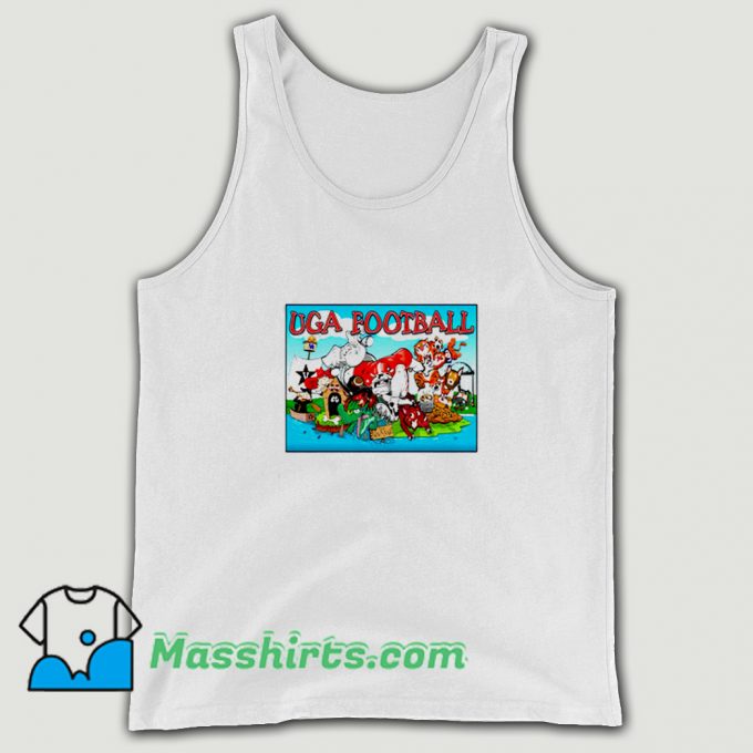 Cheap Uga Football Sec Cartoon Tank Top