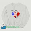 Chicana Queen Mexican American Flag Heart Sweatshirt