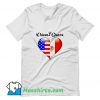 Chicana Queen Mexican American Flag Heart T Shirt Design