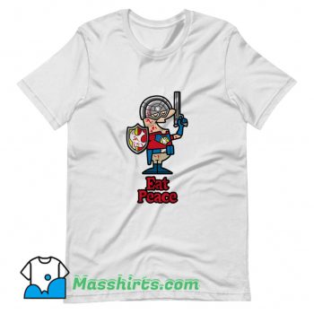 Classic Eat Peace Hero T Shirt Design