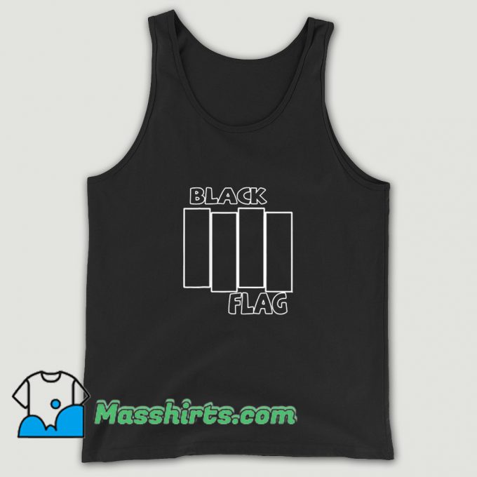 Cool Black Flag Rock Band Love Music Tank Top