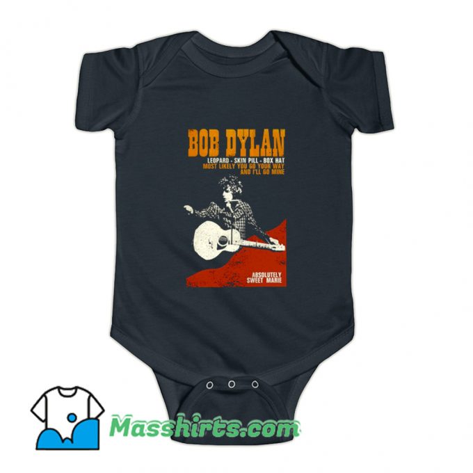 Cool Bob Dylan Sweet Marie Baby Onesie