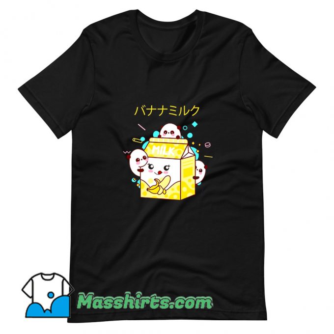 Cool Kawaii Banana Milk Shake T Shirt Design