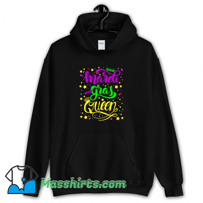 Cool Mardi Gras Queen Crown Mask Hoodie Streetwear