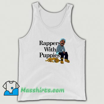 Cool Rappers With Puppies Pitbull Tank Top