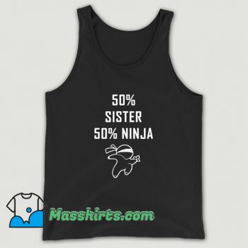 Cute 50 Percent Sister Half Ninja Tank Top